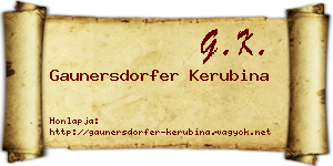 Gaunersdorfer Kerubina névjegykártya